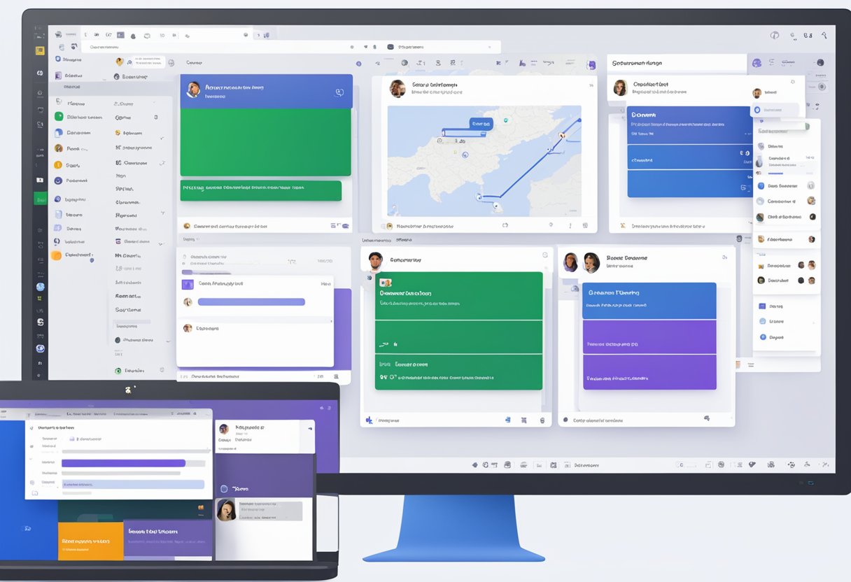 A computer screen displaying the Microsoft Teams interface with the chat history open and a cursor hovering over the export option