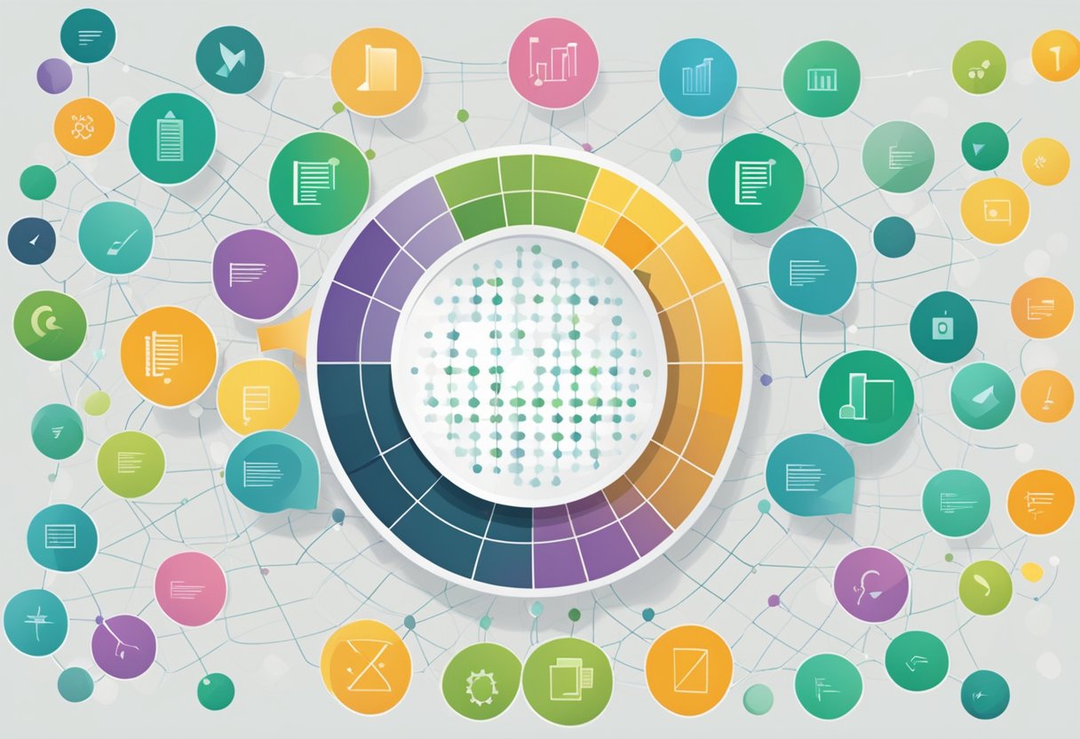 An Excel spreadsheet with cells referencing each other in a circular pattern, creating a loop of interconnected data