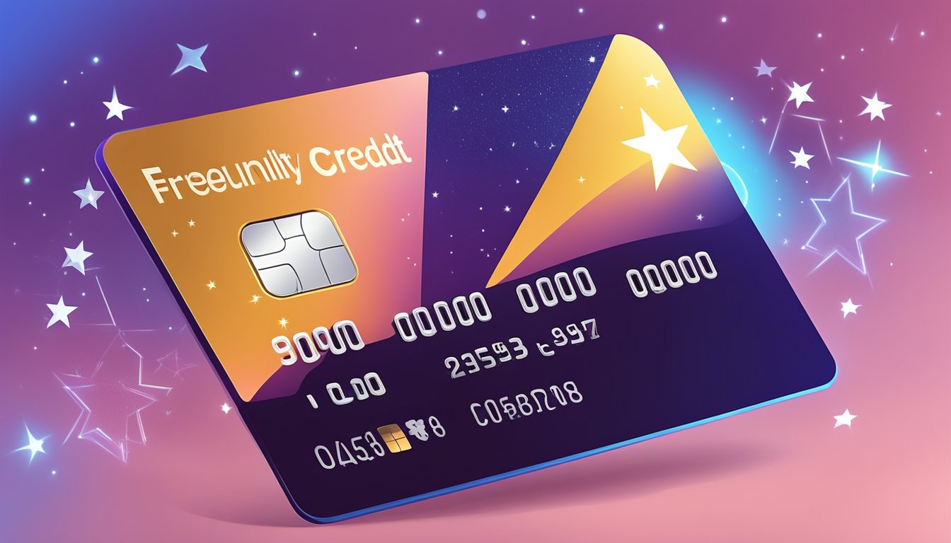 A sleek, modern credit card surrounded by glowing stars and a spotlight, with the words "Frequently Asked Questions best premium credit card singapore" displayed prominently