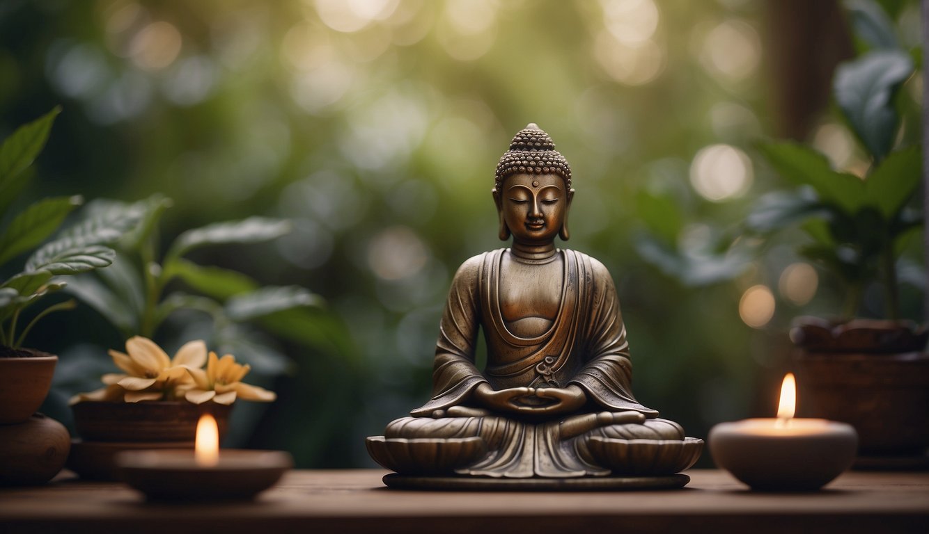 A serene figure meditates in a tranquil space, surrounded by the soothing aroma of the best incense for meditation. The air is filled with a sense of calm and focus, creating an ideal environment for inner reflection and mindfulness
