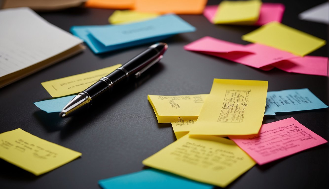A script lies open on a table, surrounded by highlighters and sticky notes. A pen marks the pages as the breakdown process begins