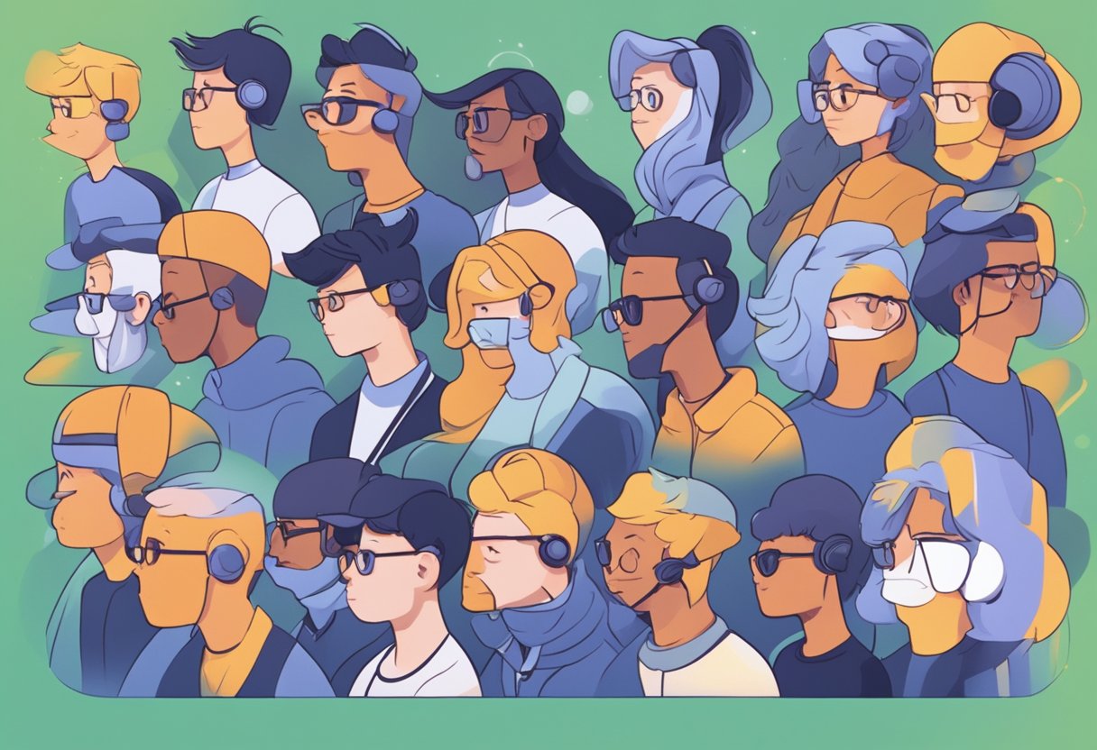 A computer screen shows a series of rapidly changing avatars on a Discord profile. The user seems frustrated, trying to understand how to fix the issue