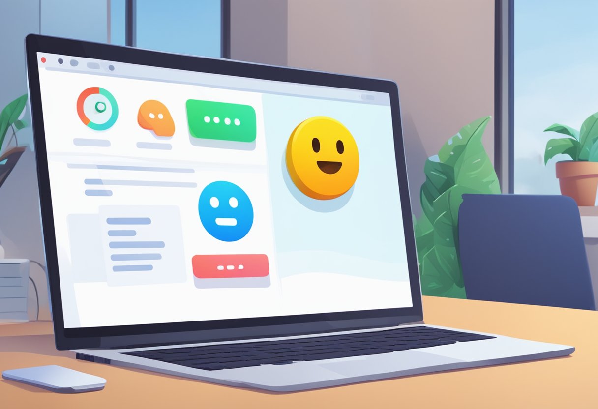 A computer screen displays a "failed to load" message on a chat app, with a puzzled expression emoji next to it