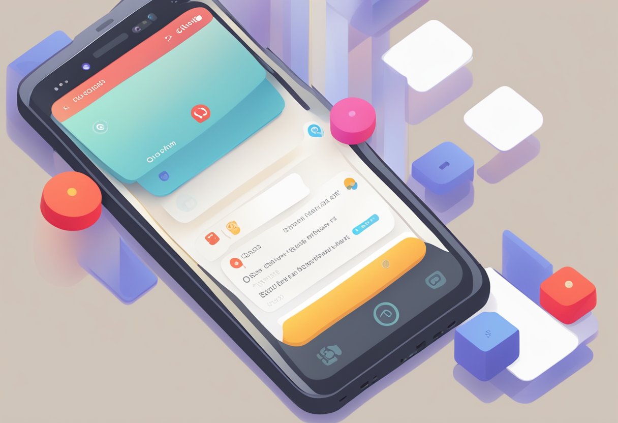 A smartphone with a discord app open, showing a notification bell with a red "X" over it