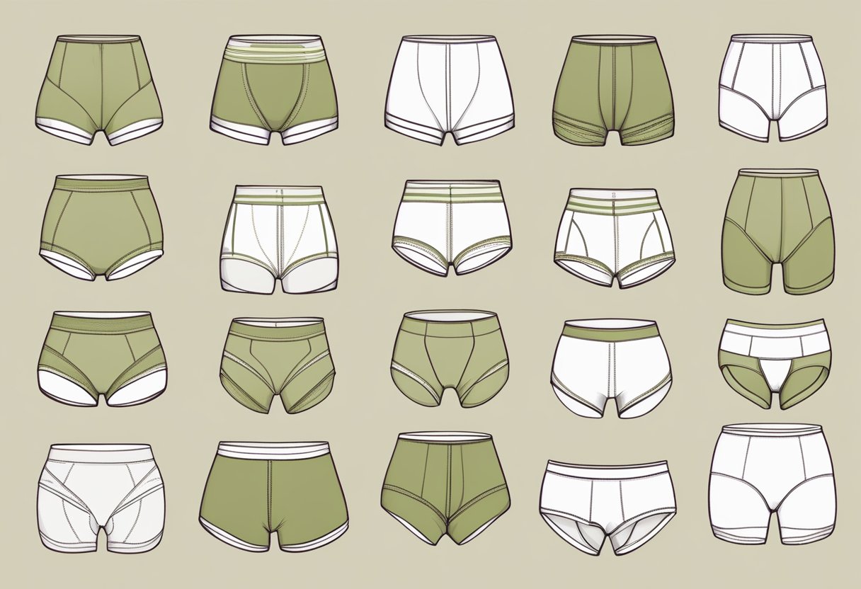 Bamboo high waist underwear in various styles and cuts displayed on a clean, minimalist background