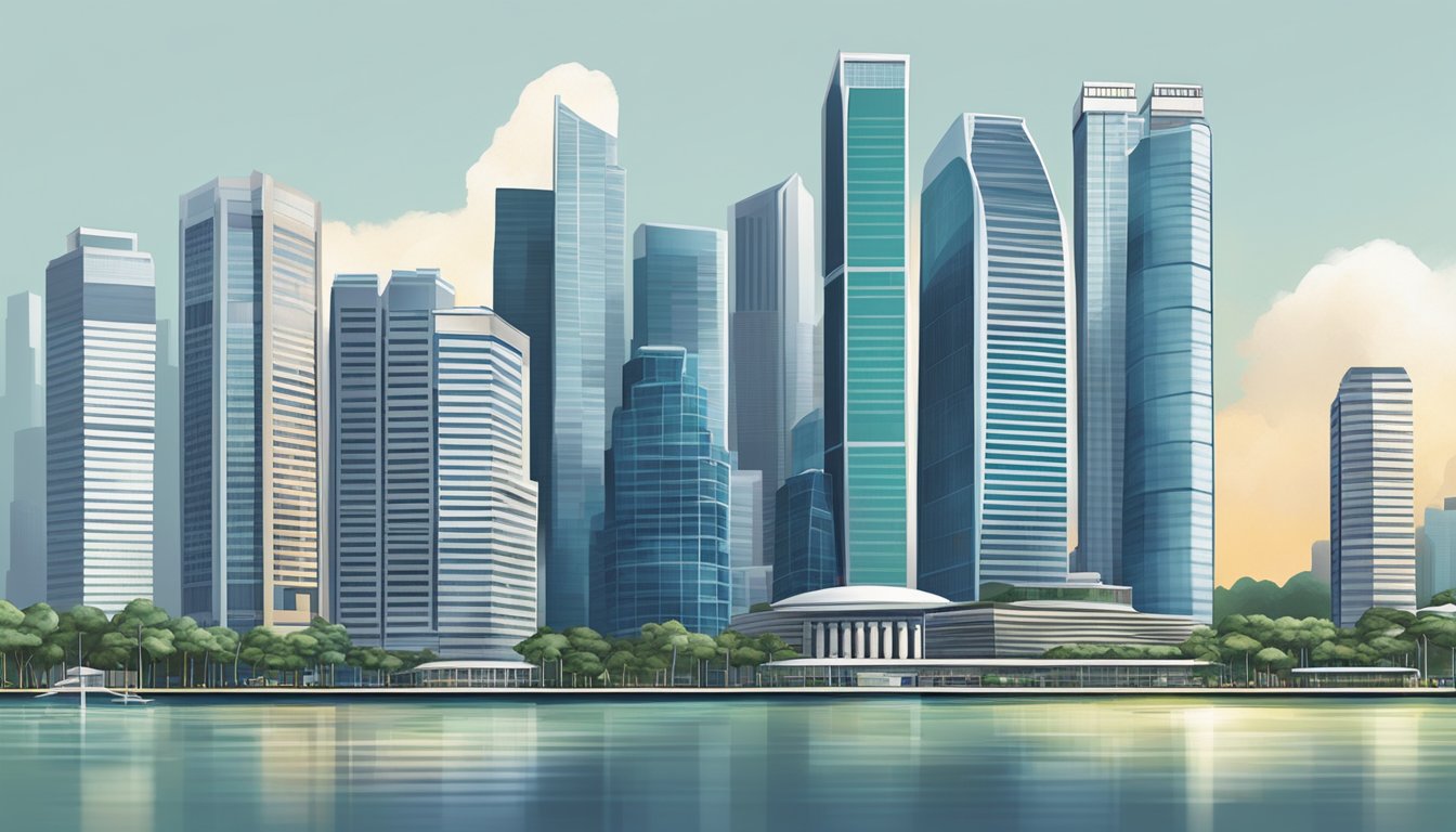The towering skyscrapers of Singapore's financial district exude power and stability, symbolizing the strength of the big banks