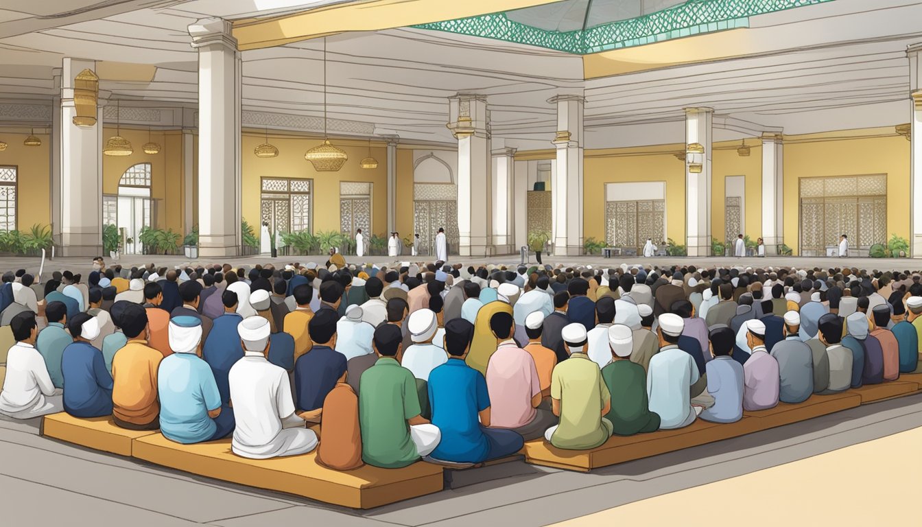 People booking additional services and amenities for Friday prayers in Singapore