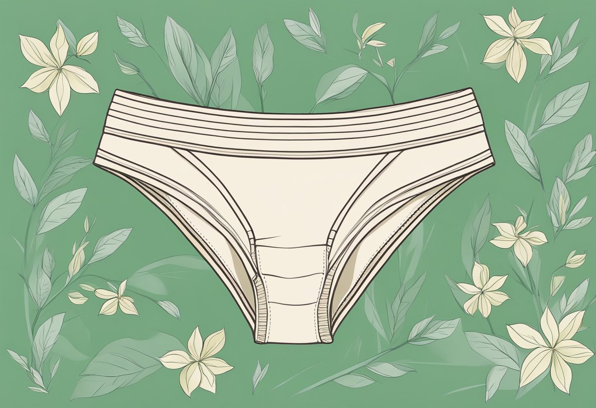 A woman's bamboo underwear lays on a soft, natural background, showcasing its eco-friendly and comfortable qualities