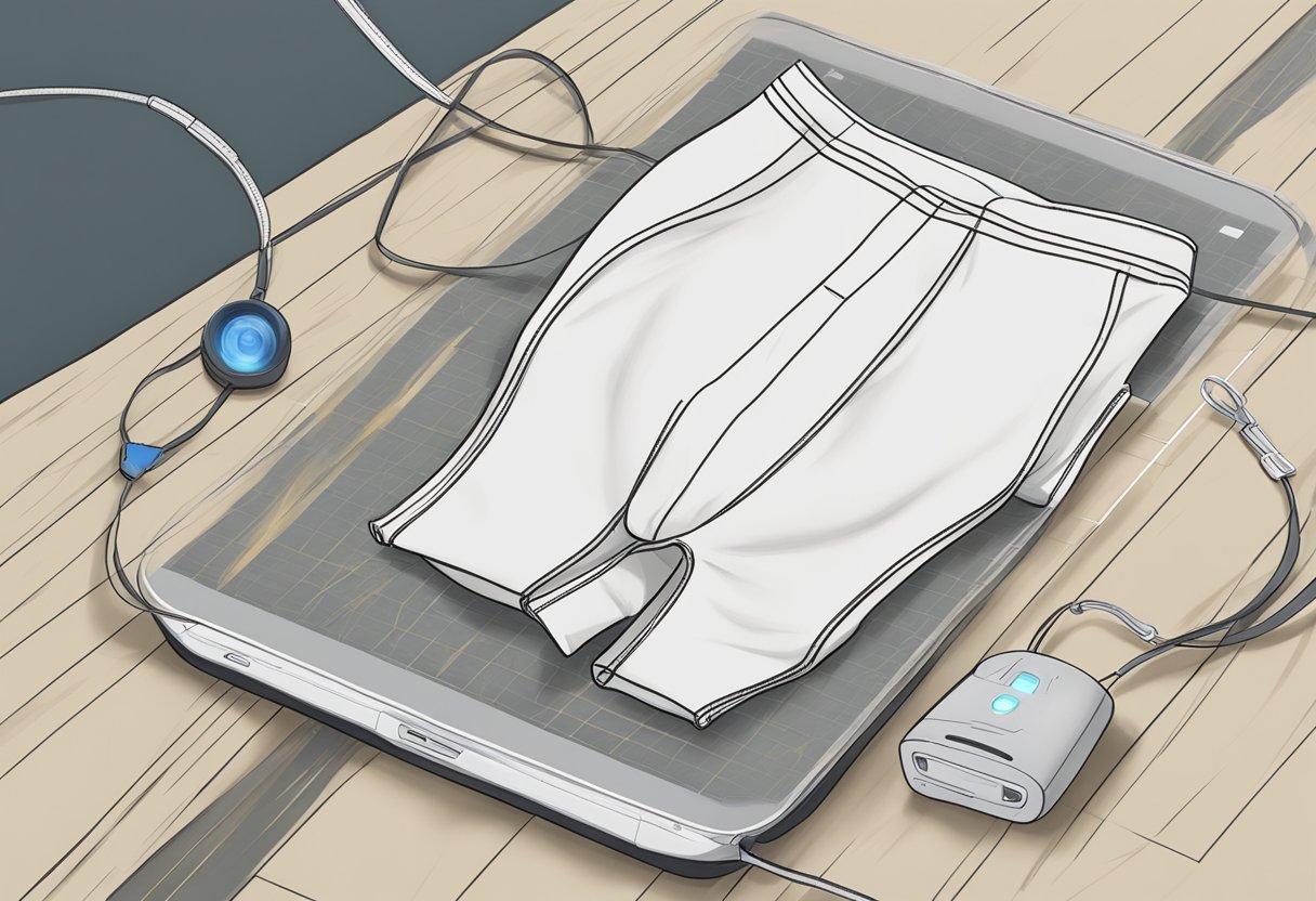 Bamboo underwear being traced by a tracking device