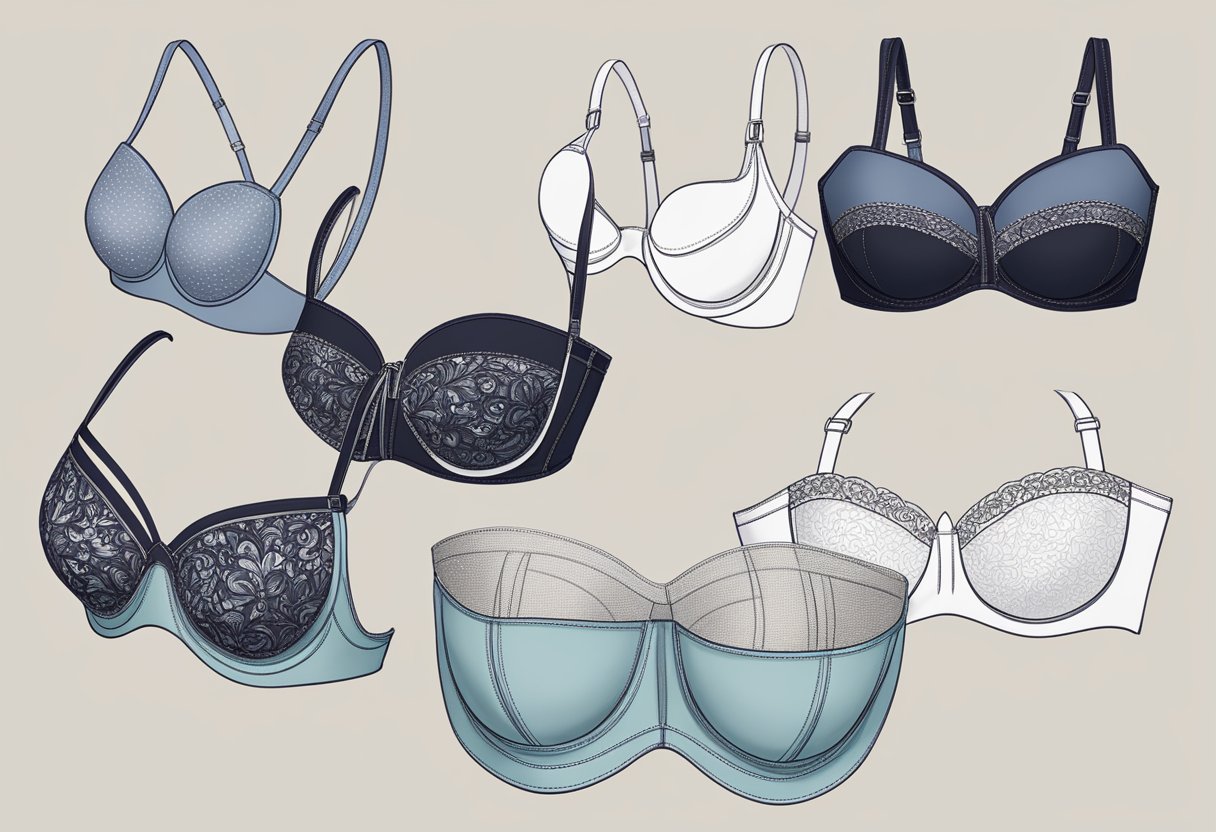 A display of Macy's strapless push-up bras, showcasing their supportive design and comfortable fit