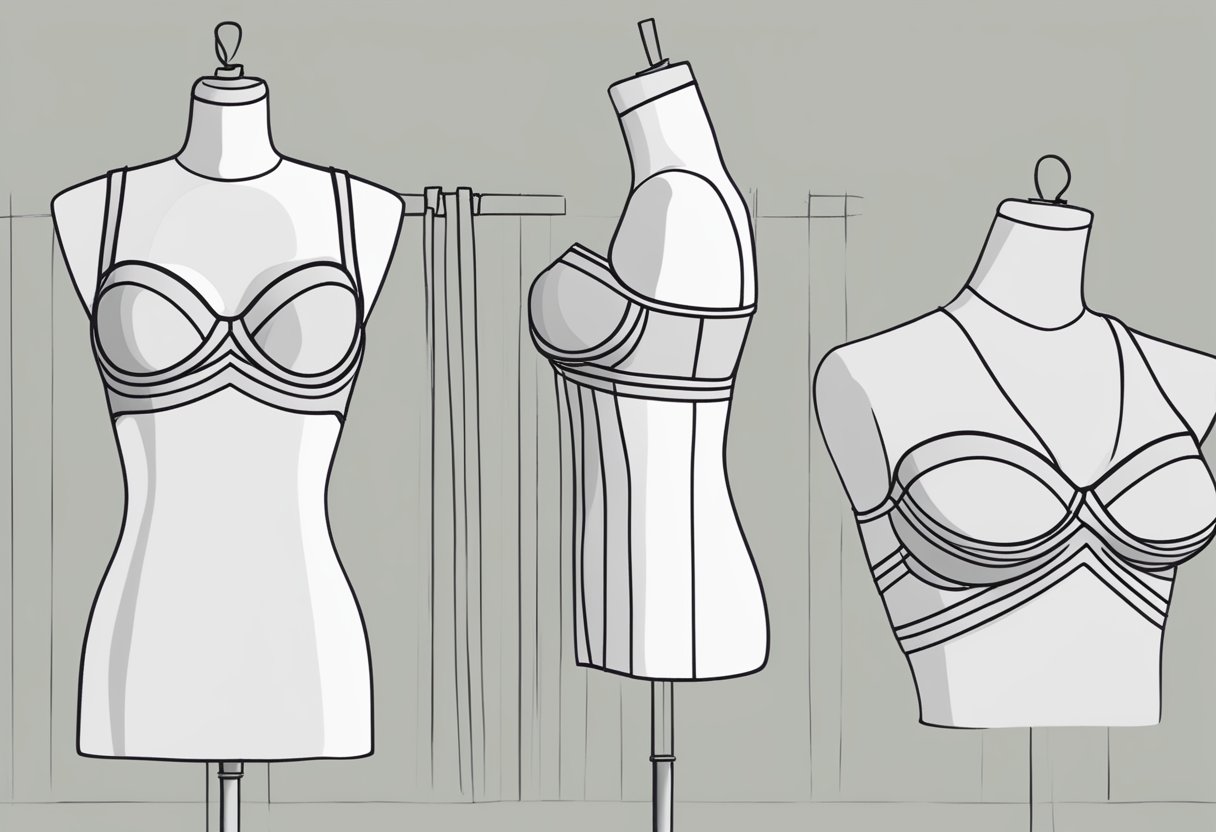 A strapless bra hangs loosely on a mannequin, highlighting the importance of proper fit