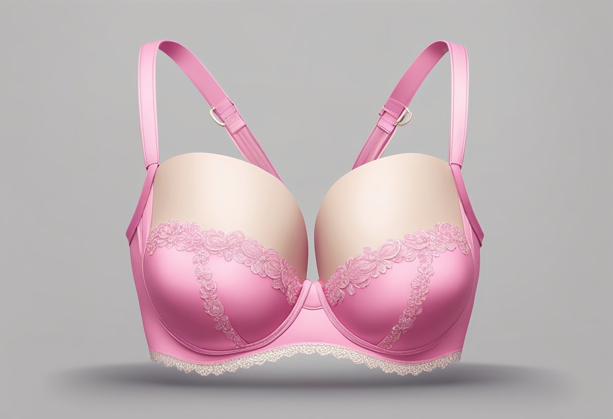 A pink push-up bra from Victoria's Secret on a clean, white surface