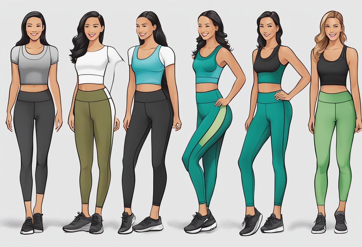 A timeline of Spanx Active Wear Leggings from initial design to final product