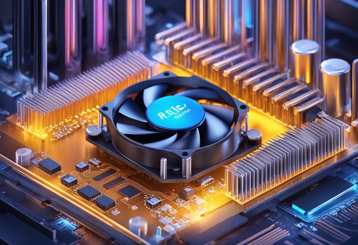 The CPU temperature rises rapidly without a heatsink. The cooling fan struggles to lower the temperature as the CPU reaches dangerous levels