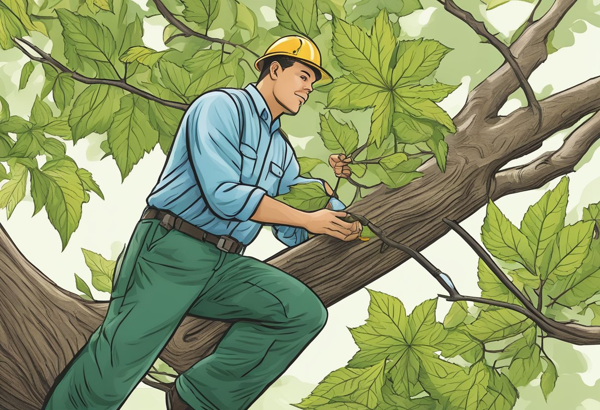 A tree service company in Concord, NC assesses tree health by inspecting leaves, branches, and bark for signs of disease or damage