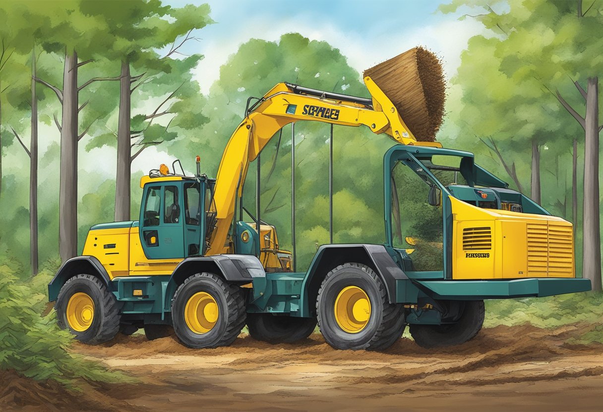 A tree service company in Concord, NC removes trees and grinds stumps, using heavy machinery and equipment