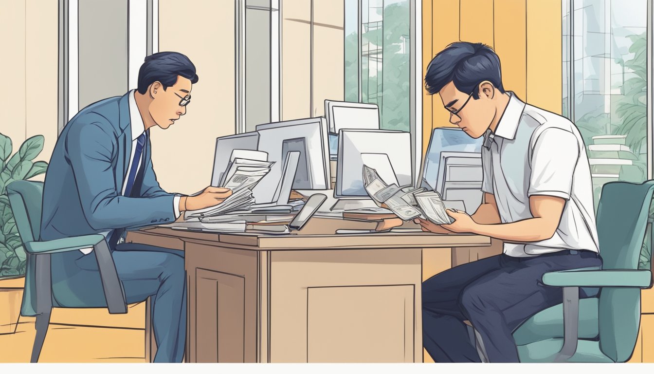 A person filing for bankruptcy in Singapore is denied credit cards