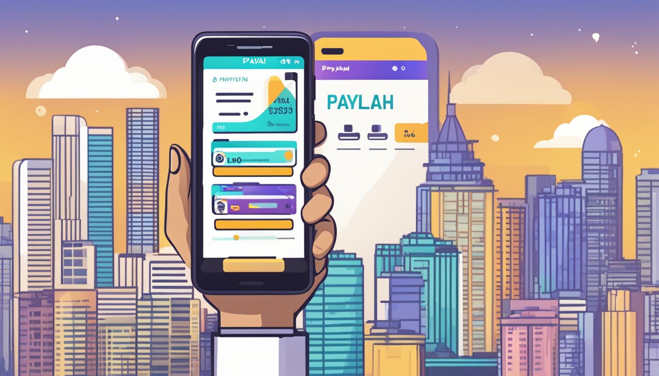 A smartphone displaying the PayLah! app with a payment transaction to PayNow in Singapore