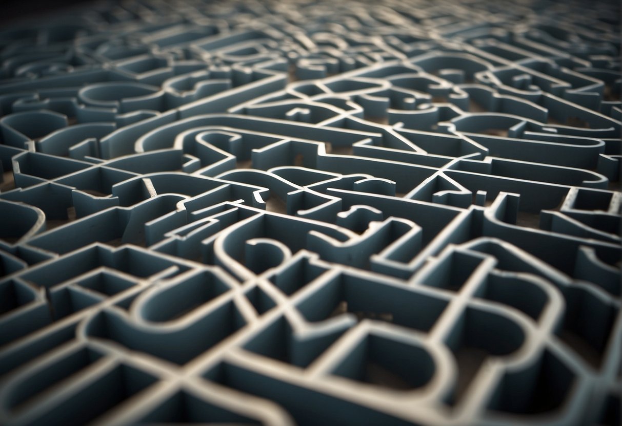 A maze with various paths and obstacles, representing the need for critical thinking in psychology