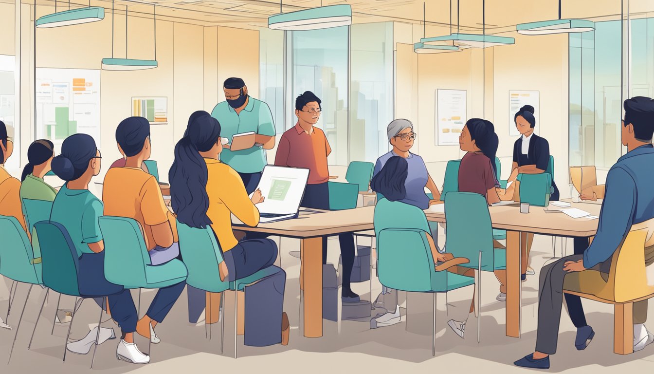 A diverse group of people meeting CDC voucher eligibility criteria in Singapore