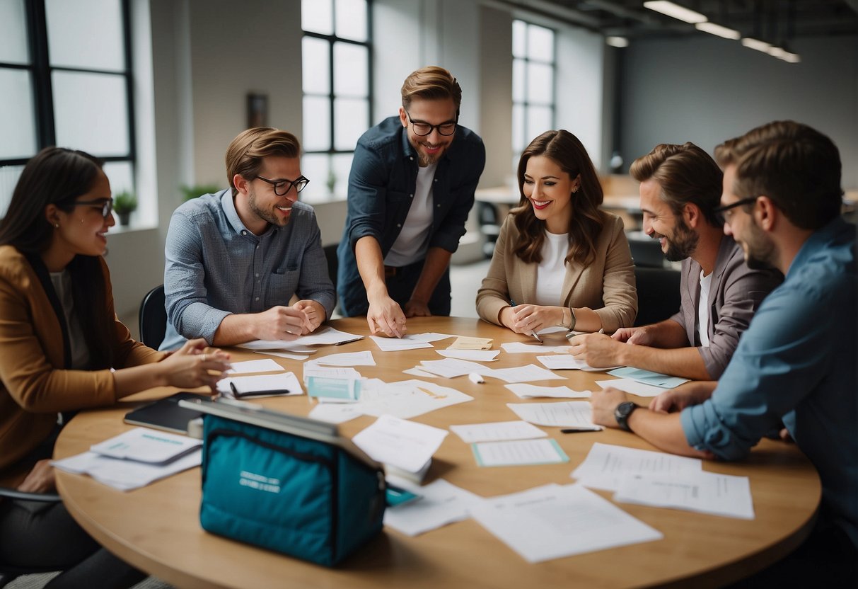 Participants engage in collaborative activities, brainstorming, and sharing ideas in a well-lit, organized space with ample supplies and resources