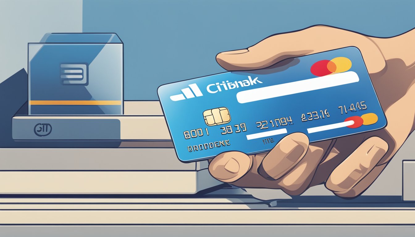 Citibank's Balance Transfer Programme: A credit card being transferred from one hand to another, with the Citibank logo prominently displayed