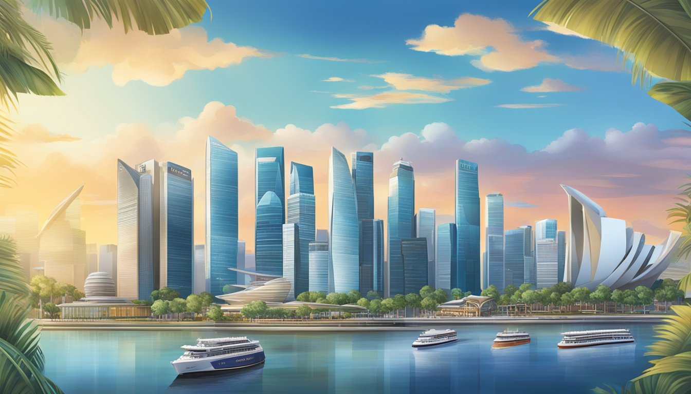 The Citi Prestige card is displayed with a skyline of Singapore in the background, showcasing its benefits and features