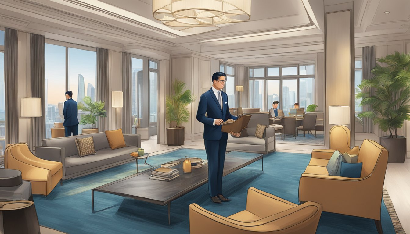 A citi prestige concierge books a hotel in Singapore, reading the terms and conditions carefully