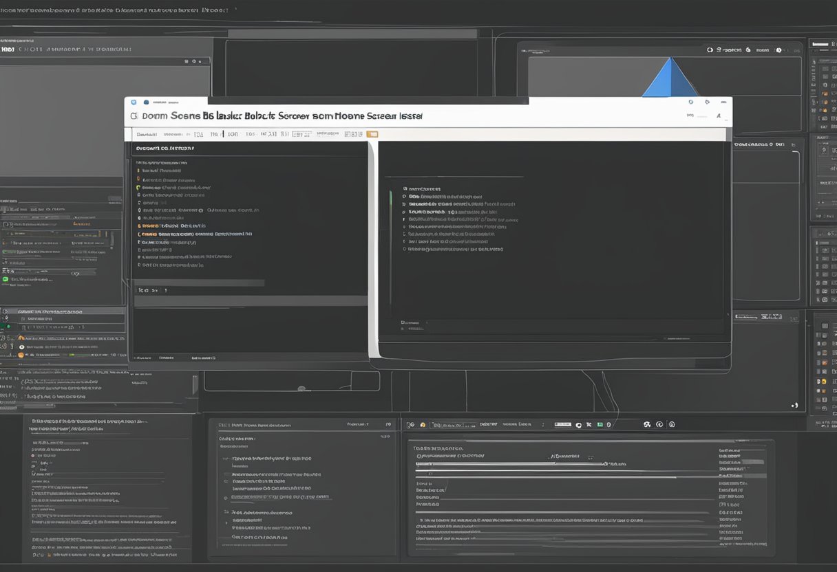A computer monitor displaying a black screen with the words "Understanding the Black Screen Issue fix doom eternal black screen" in bold white text