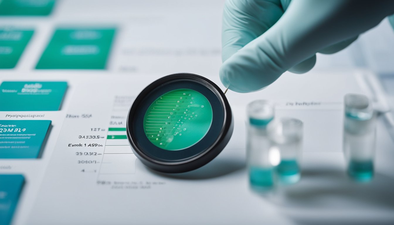 A stool sample is placed in a test kit. The kit is then analyzed for antigens, providing valuable diagnostic information