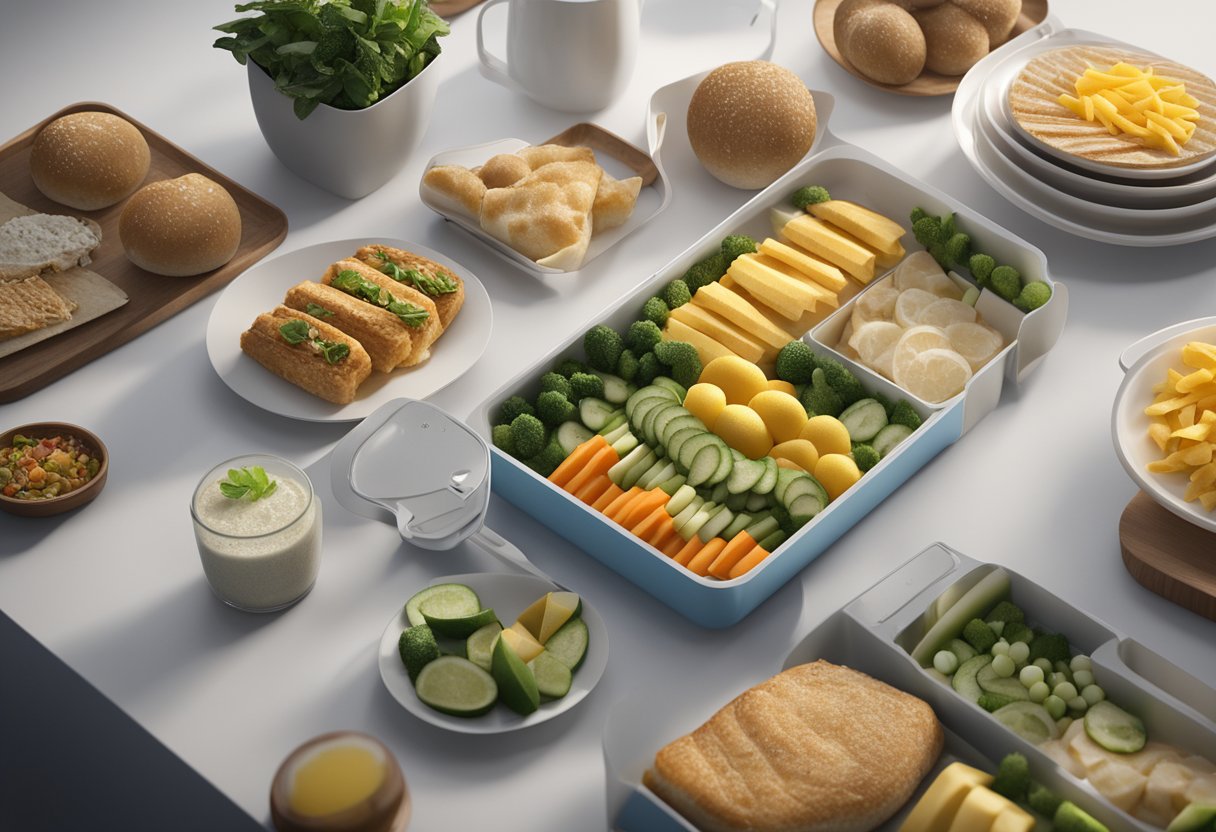 An Olympic swimmer's daily meals laid out with calorie counts