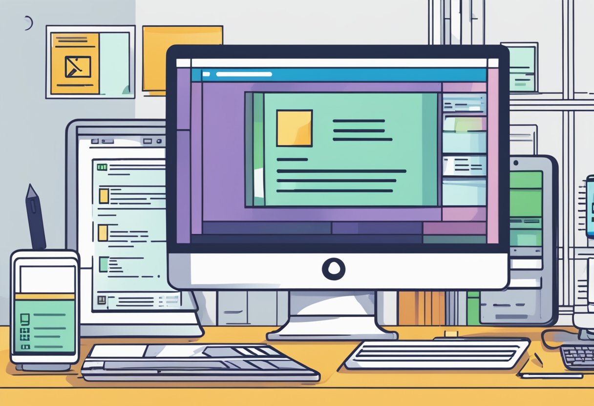 A computer screen displaying a web page with a JavaScript error message in IE11, alongside a developer's tools window open for troubleshooting