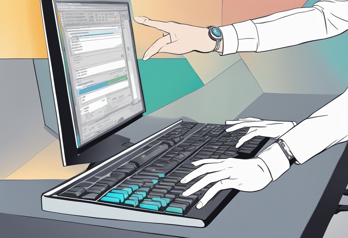 A computer screen displays Macrium Reflect error code 9. A hand reaches for the keyboard to fix the error