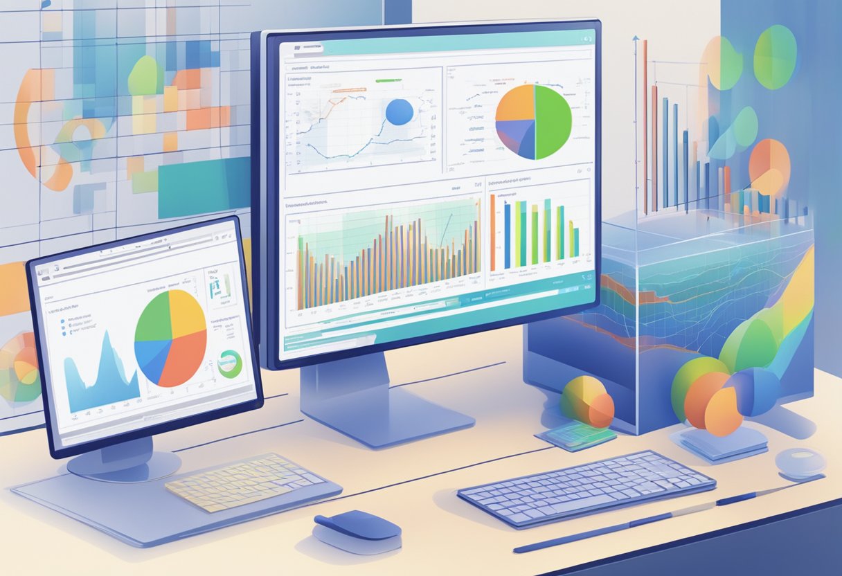 A computer screen shows a program analyzing and fixing memory bottleneck issues. Graphs and data charts indicate areas of improvement