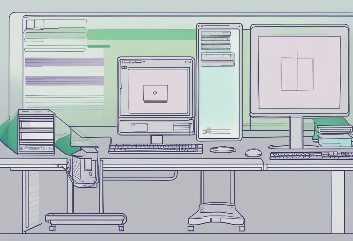 A computer screen showing a game with intermittent lag, while a progress bar fills up indicating the fix for micro stuttering