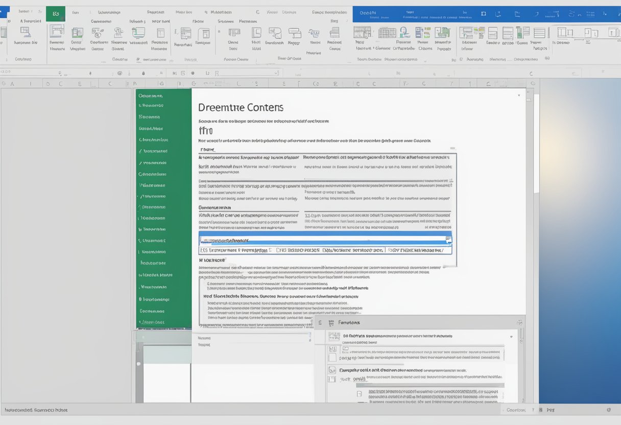A computer screen shows a Microsoft Word document with a table of contents. A cursor clicks on the update button, fixing the issue of it not updating