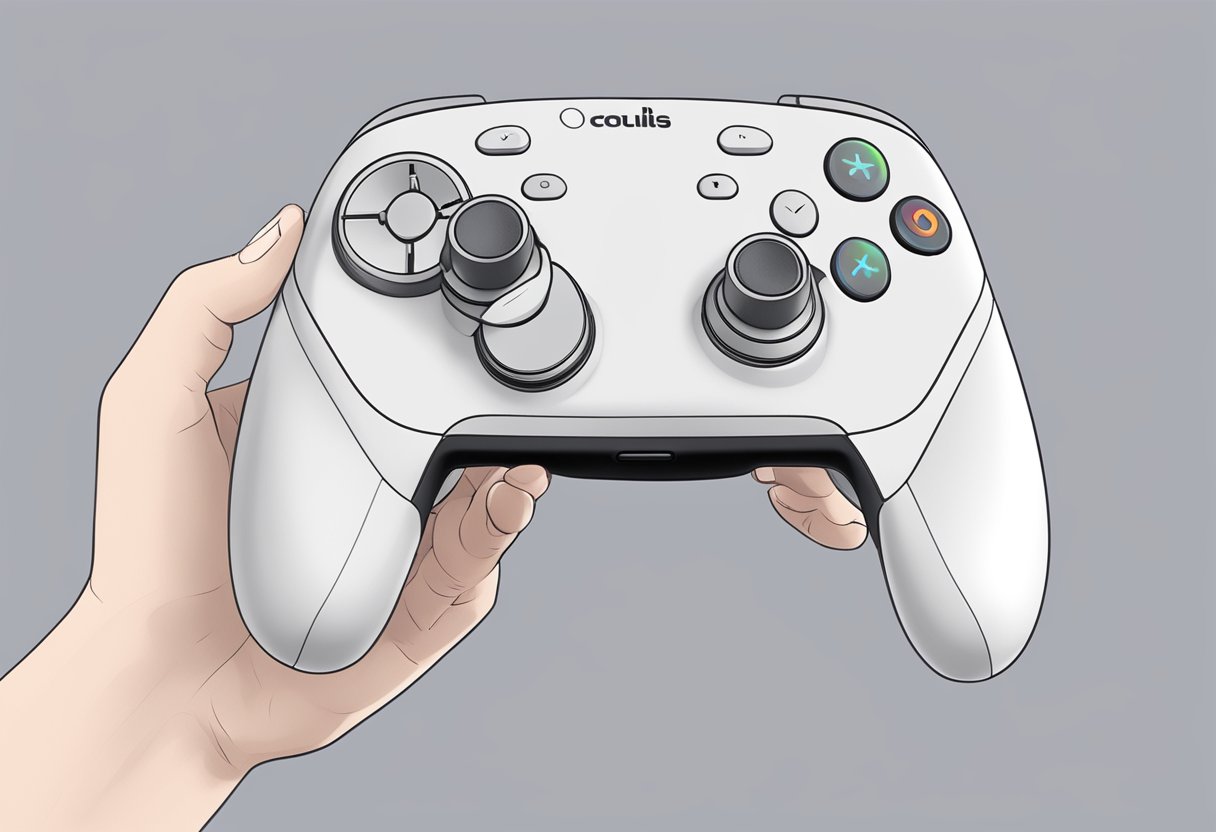 Oculus Go controller held, buttons pressed, LED not lit