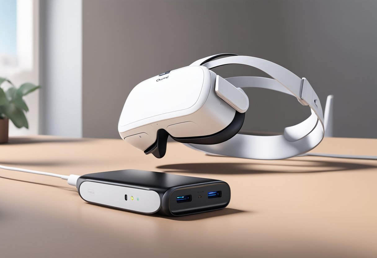 Oculus Quest 2 plugged into charger, but no charging indicator