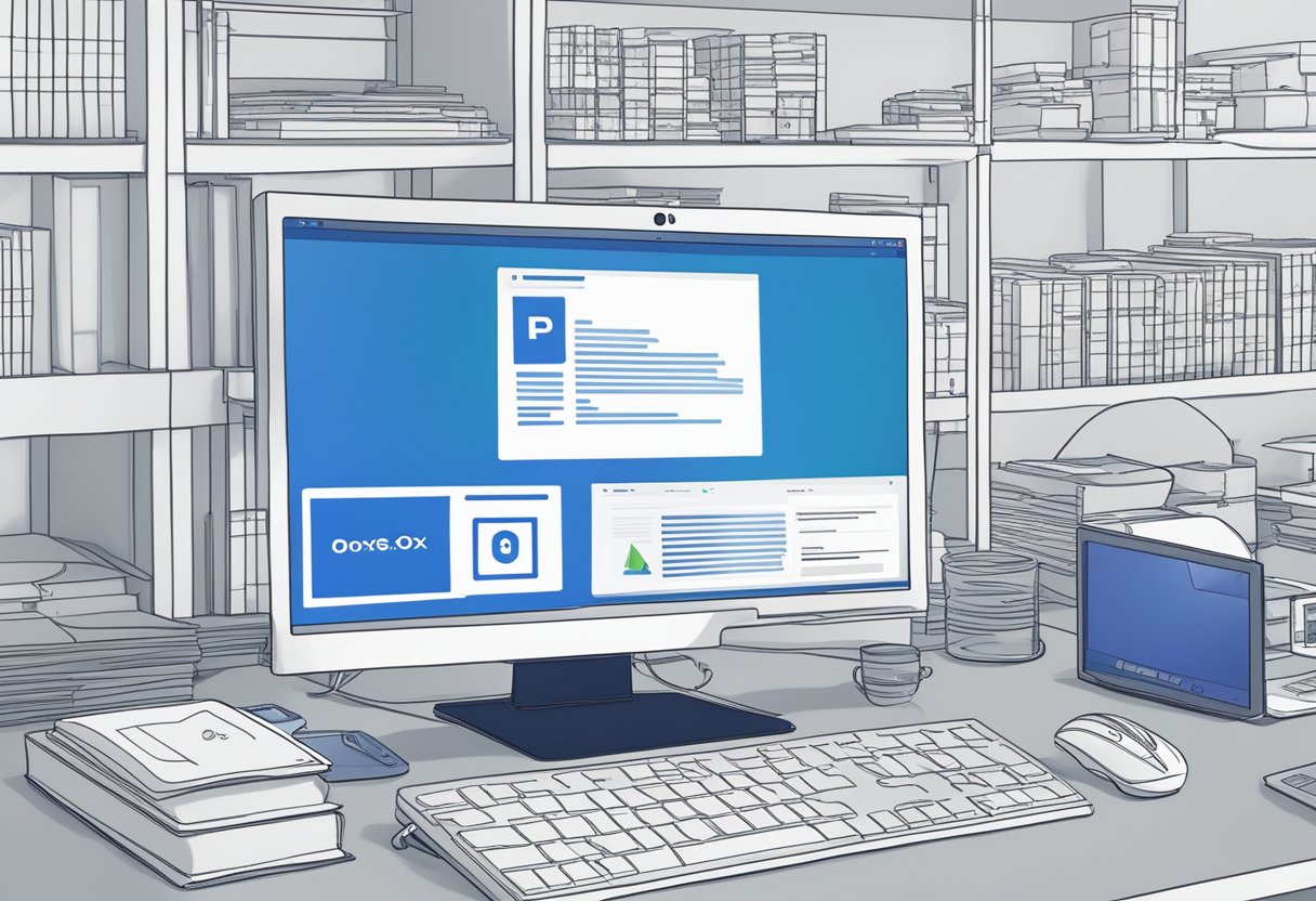 A computer screen displaying error code 0x8004da9a with a OneDrive logo in the background