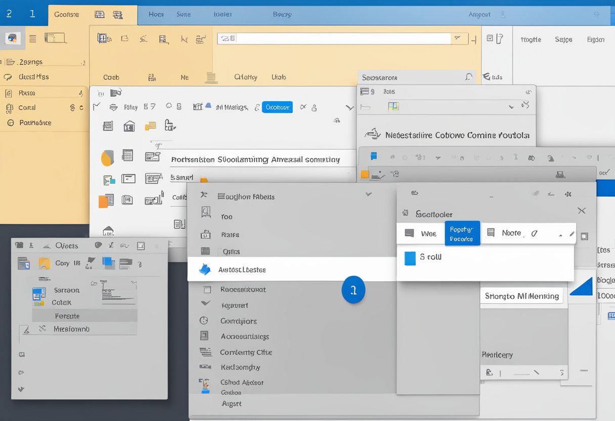 Outlook interface with conversation history folder highlighted