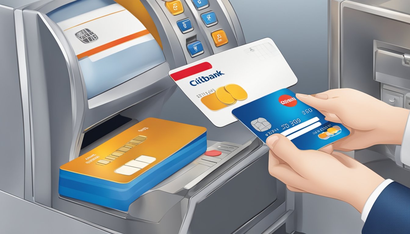 A Citibank PremierMiles credit card being swiped at a foreign transaction fee in Singapore