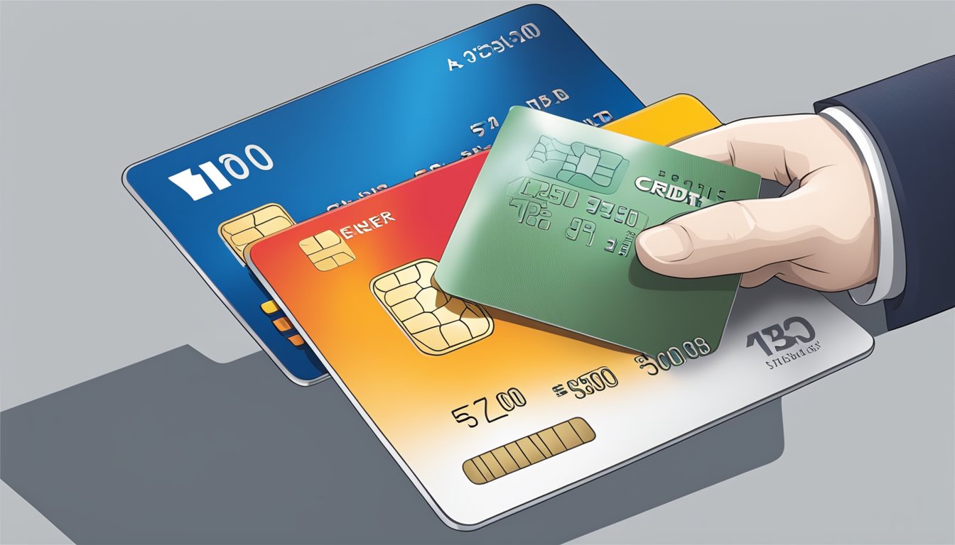 A credit card being used for a purchase in a foreign country, with a fee being added to the transaction amount