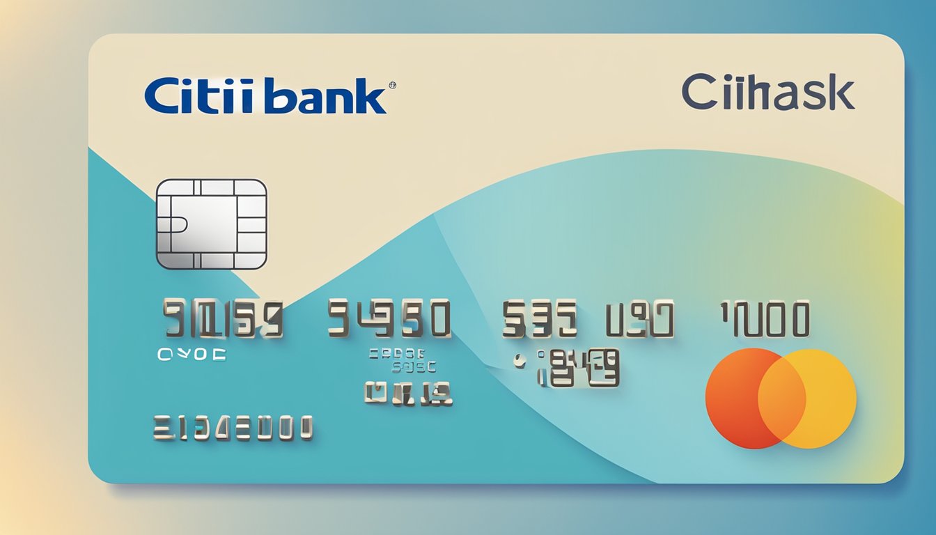 A sleek, modern Citibank PremierMiles credit card displayed with a banner listing eligibility and income requirements for Singapore
