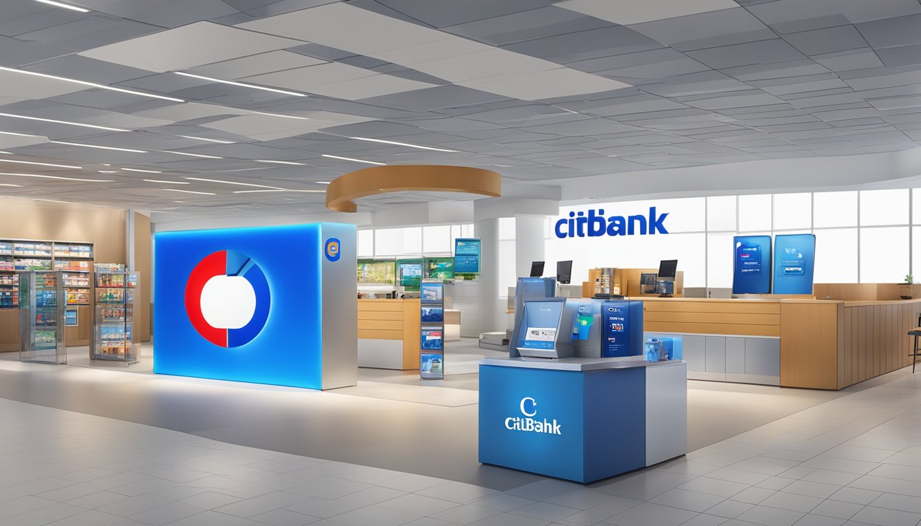 Citibank's logo prominently displayed alongside partner logos. Customers redeeming rewards at various affiliated merchants