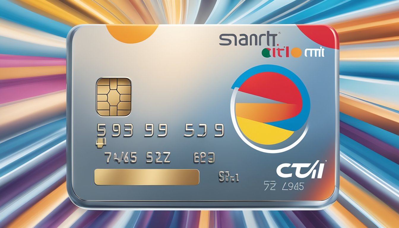 A close-up of the Citi SMRT Credit Card with the Citibank logo and SMRT branding, set against a clean, modern backdrop