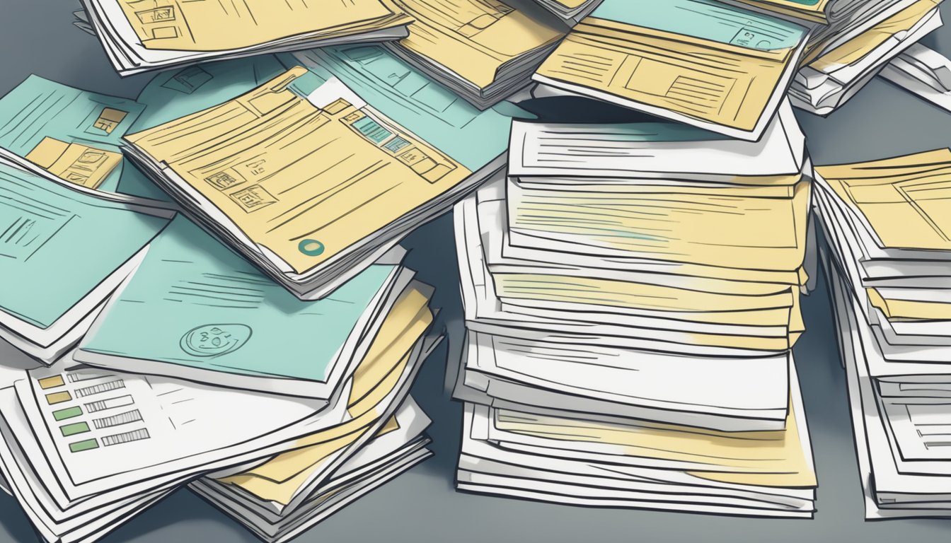 A stack of FAQ sheets on CPF education loan interest rates in Singapore