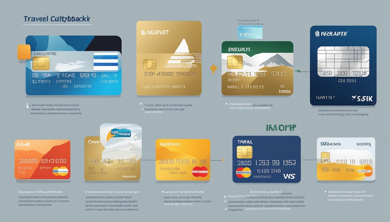 Various credit cards, like travel, cashback, and rewards, are displayed with their unique benefits. The Singapore eligibility criteria for applying are also highlighted