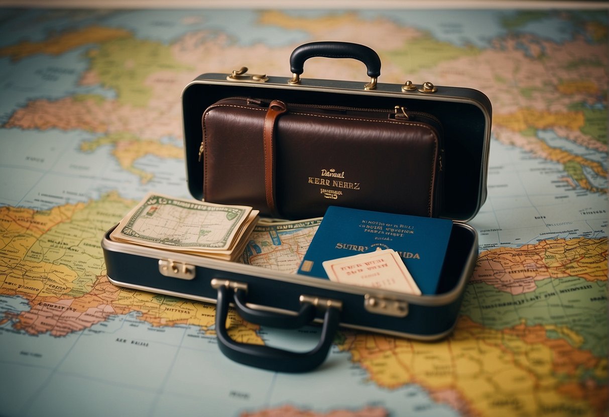 A suitcase bursting with souvenirs, a passport stamped with memories, and a map marked with newfound wisdom