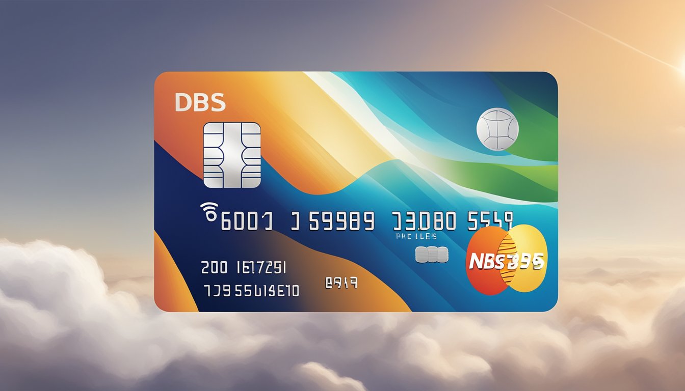 A credit card with "dbs altitude" on it, surrounded by flying miles and a redemption symbol
