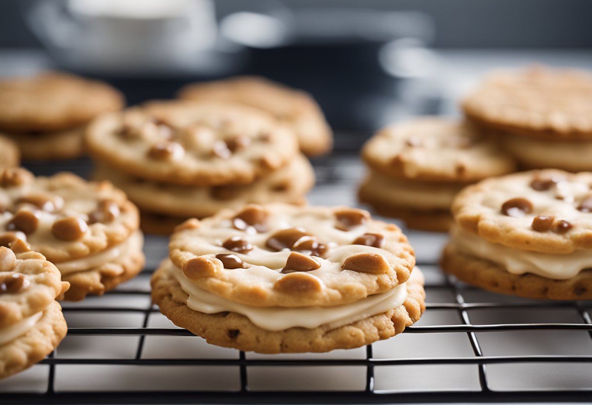 A tray of saltine toffee cookies cooling on a wire rack